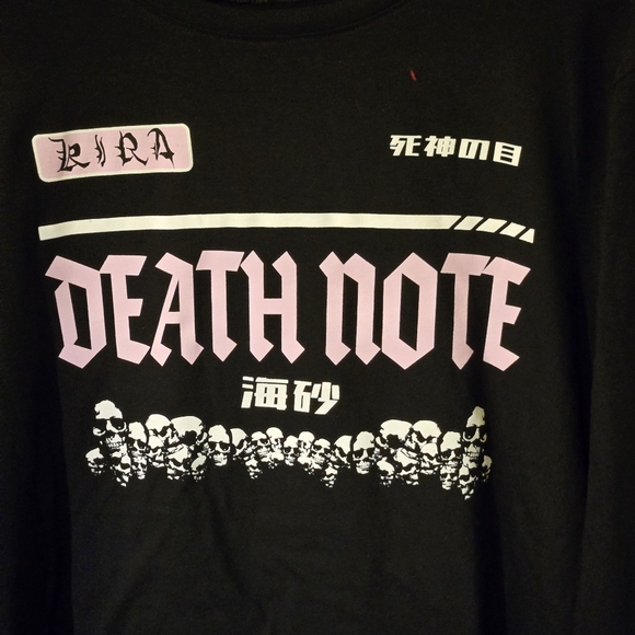 Death Note Amane Black & Pink Long Sleeve Tee Anime/Manga Character Women size M - Picture 5 of 12